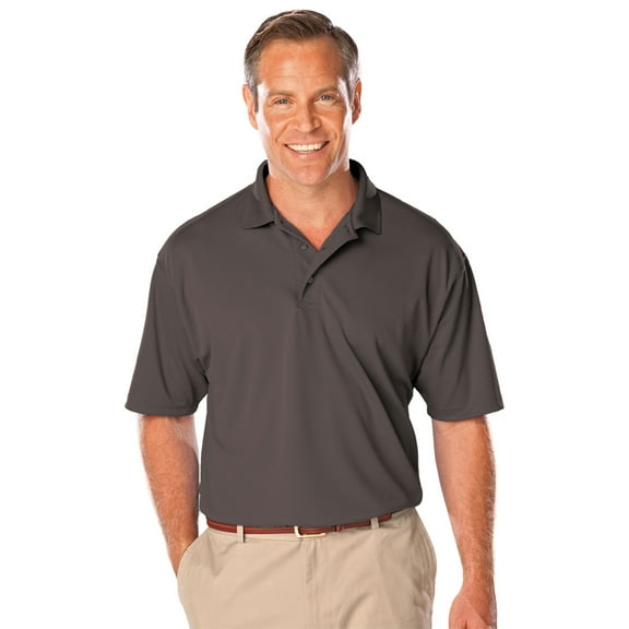 BlueGeneration Mens Solid Wicking Polo - Graphite Large Solid