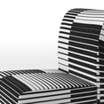 thumbnail image 3 of Designart "Black and White Abstract" Upholstered Patterned Accent Chair and Arm Chair, 3 of 5