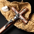 thumbnail image 4 of Crucifijo de pared KUXBET Cruz de pie de Jesucristo católico de 25 cm, 4 of 9