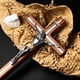 thumbnail image 4 of Crucifijo de pared KUXBET Cruz de pie de Jesucristo católico de 25 cm, 4 of 9