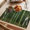 thumbnail image 3 of Green Plants Placemats Set of 4 Forest Natural Landscape Botanical Place Mats Indoor Wipeable Table Mats Washable Cloth Dining Table Placemats for Kitchen Holiday Party Home Decor 13x19 Inch, 3 of 9