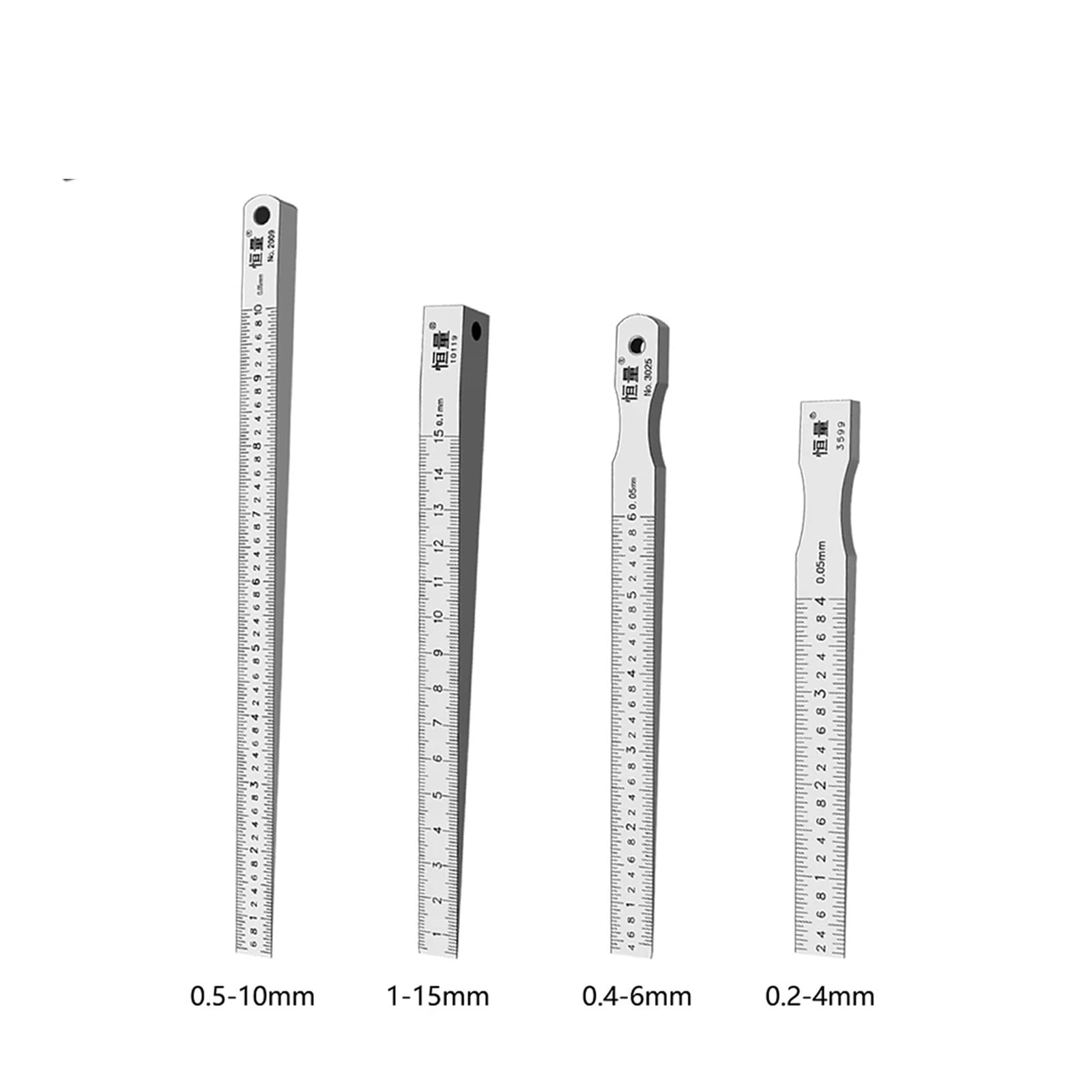 0.2-4 0.4-6 0.5-10 1-15mm High Hardness Stainless Steel Slope Gauge Flatness Gap Detection Between Slope Wedge Feeler Gauge ,Corrosion-Resistant