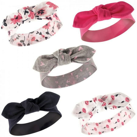 UPC: 0660168513998 | Hudson Baby Infant Girl Cotton Headbands 5pk  Botanical  0-24 Months