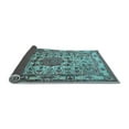 thumbnail image 2 of Ahgly Company Indoor Round Medallion Light Blue Traditional Area Rugs, 8' Round, 2 of 4