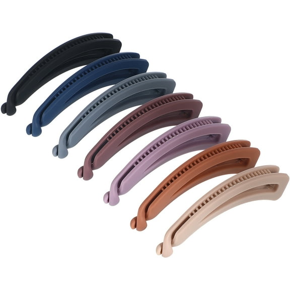 BESTYASH 7Pcs Banana Clips for Thick Curly Hair Durable Plastic Hair Claws with Strong Hold