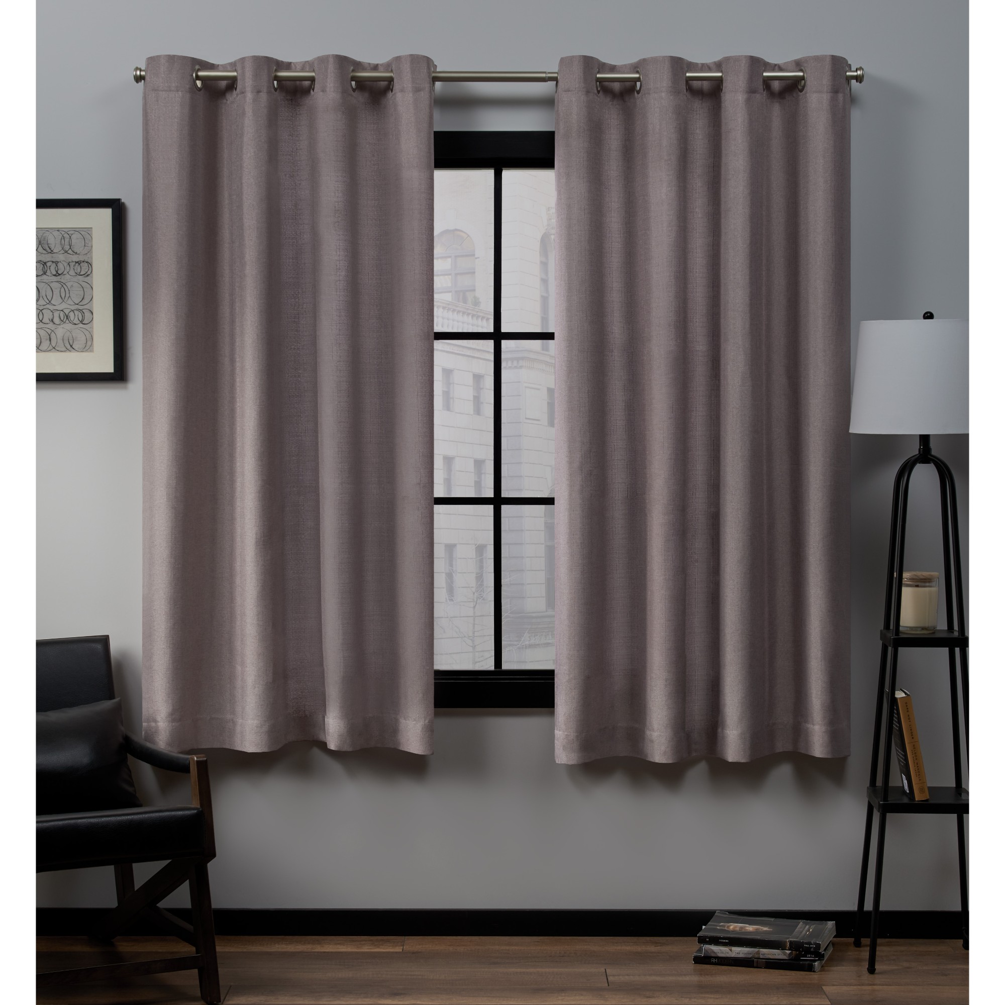 Exclusive Home Curtains 2 Pack Loha Linen Grommet Top Window Curtain