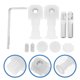 thumbnail image 3 of Kit de instalación de 10 pernos de anclaje para inodoro de pared, conectores de nailon con bloqueo para accesorios de baño, tornillos para asiento de inodoro y bisagras de repuesto, 3 of 8