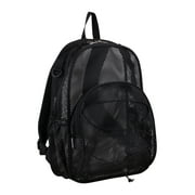 Eastsport Unisex Mesh Bungee Backpack with Padded Shoulder Straps, Black