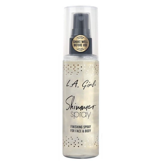 Spray Shimmer L.A. Girl Gold para rostro y cuerpo, 80 ml