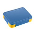 thumbnail image 3 of Fiambrera Bento con compartimentos, caja de almacenamiento Bento para picnic, 5 compartimentos, contenedor de aperitivos para el hogar, al aire libre Azul amarillo, 3 of 8