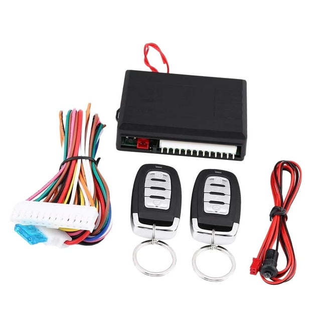 Kit Central remoto genérico, de alarma para coche de entrada sin llave con Cable, caja de Control fácil de instalar, mando a distancia para 2Remoto con llavero
