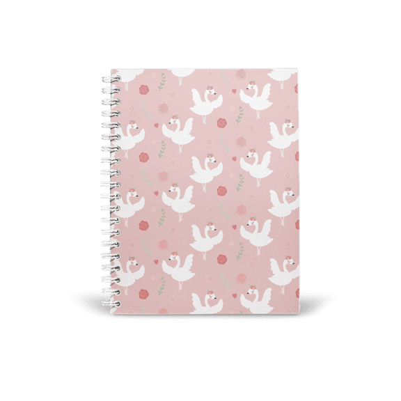 Swans & Roses Writing Journal/Notebook