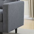 thumbnail image 2 of AC Pacific DONALD-C Upholstered Button Tufted Accent Chair with Arms - Slate Blue, 2 of 2