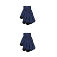 thumbnail image 1 of Qarigey Guantes de punto Invierno Estilo simple Adultos Ropa Accesorio Manos Envoltura Calentadores Guante de pantalla táctil de punto al aire Azul 2piezas, 1 of 6