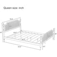 thumbnail image 2 of Rattan Queen/King Bed Frame | No Box Spring Needed | Traditional Style in Antique White & Walnut, 2 of 17