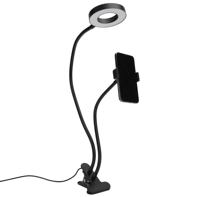 LED Light, Dimmable Selfie Light, Aluminium Alloy 12W USB Powered for Live Streaming Selfies Taking Pictures Makeup