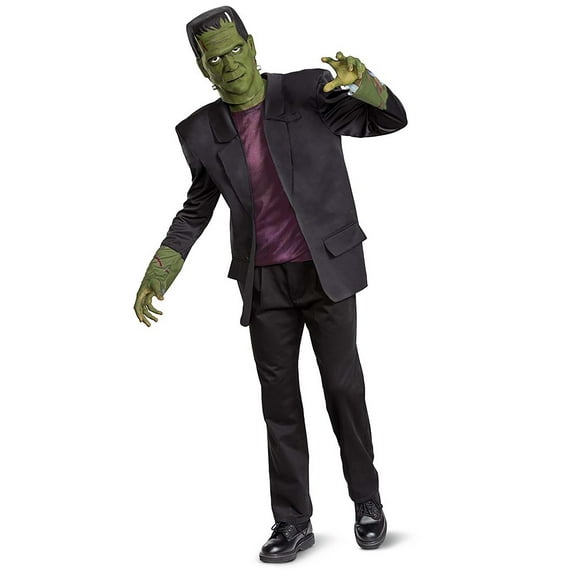 Disguise Frankenstein Deluxe Costume for Adults with Vinyl Mask for Halloween, Adult Size XXL 50-52