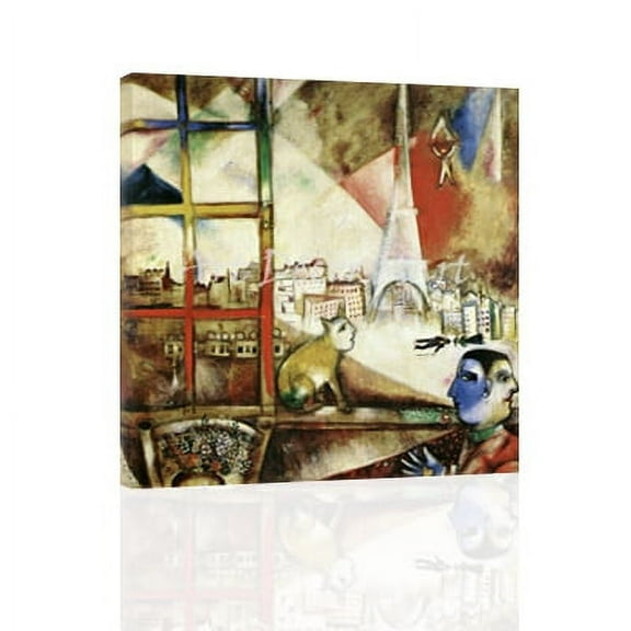 Paris Through the Window - CANVAS OR WALL ART PRINT