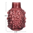 thumbnail image 3 of Bloomingville Round Glass Vase with Raised Dots, Purple, 3 of 5