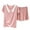 Pink, variant on HUJlwoi Women Modal Pajama Sets Doll Collar Short Sleeve Shirts and Elastic Waist Shorts Sleepwear Ruffle 2 Piece Lounge Pj Sets