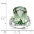 thumbnail image 4 of Sterling Silver Rhodium Green Quartz & Diam. Ring QR2926AG, 4 of 5
