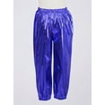 thumbnail image 3 of vastwit Kids Girls Boys Metallic Shiny Jogger Pants Jazz Street Hip Hop Dance Pants Loose Harem Trousers Blue 160, 3 of 7
