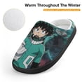 thumbnail image 4 of My Hero Academia Izuku Midoriya Kid's Cotton Slippers Winter Warm Soft Plush Slippers with Rubber Sole Non-Slip Indoor Outdoor Slip on Shoes Fluffy House Slippers For Boys Girls Teen, 4 of 8