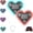 2PCS*A, variant on Solar Powered Wireless LED Heart Shape C-Pillar Neon Light, Car Solar Heart LED Light, Romantic Car Interior Ambient Light, Outdoor Decor and Couples' Valentine's Day Decoration (B)