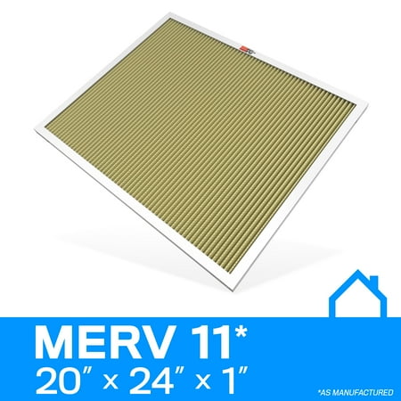 

K&N 20x24x1 AC Furnace Air Filter; Lifetime Washable Reusable Filter; Merv 11; Filters Allergies Pollen Smoke Dust Pet Dander Mold Smog and More; Breathe Clean Fresh Air: HVC-12024