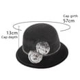 thumbnail image 2 of Sombrero estilo bombín vintage para mujer, con estampado floral, elegante sombrero de pescador para dama, 2 of 5