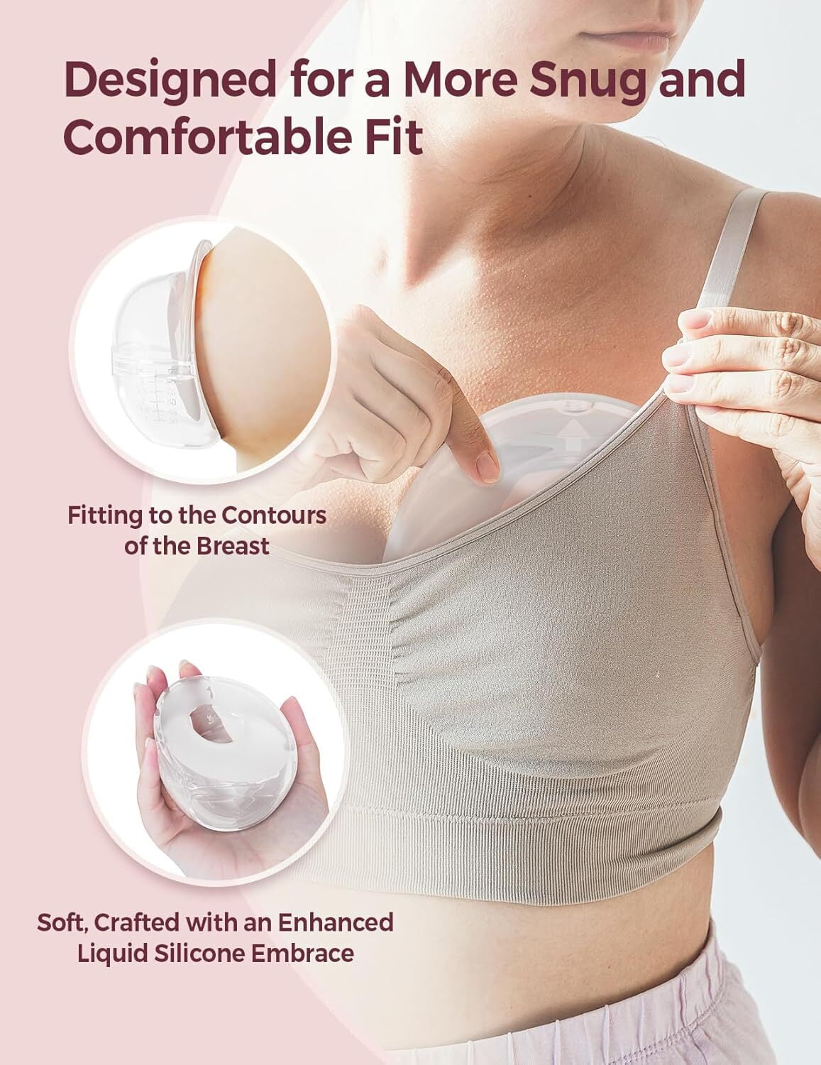 Momcozy Breast Milk Collector for Breastfeeding,  Reusable Breast Milk Shells (3oz/90ml, 2 Count)