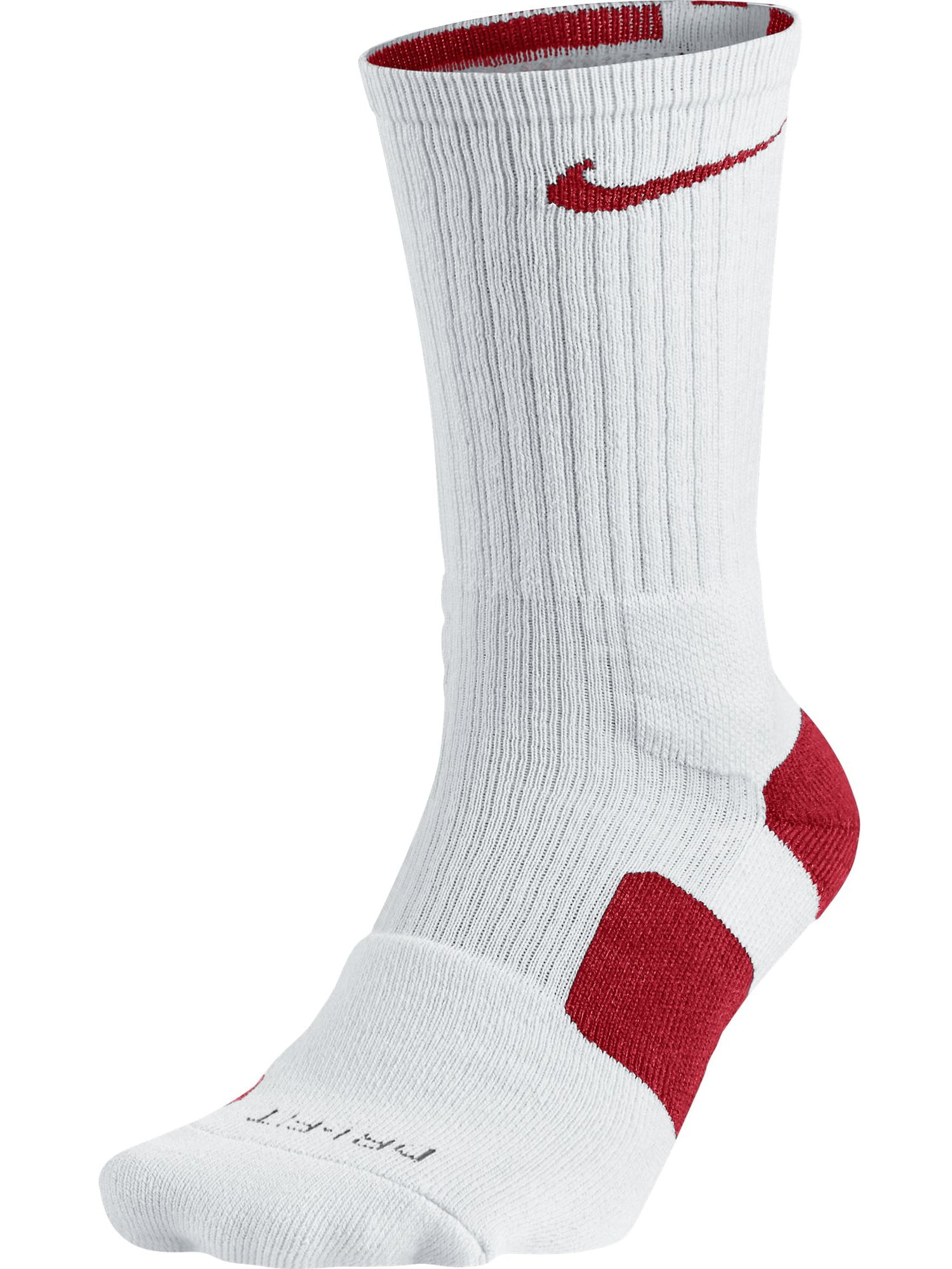 Nike Elite Dri-Fit Basketball Men's Crew Socks White/Varsity Red sx3629 nike elite socks red and black