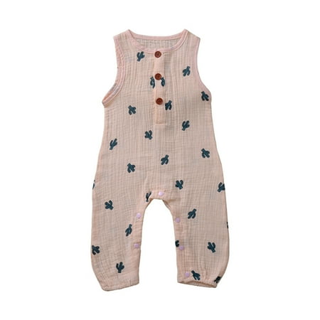 

Binmer Newborn Infant Baby Boys Girls Cartoon Print Jumpsuit Summer Clothes