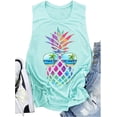 thumbnail image 4 of Trendfront Womens Pineapple Graphic Tops Sleeveless Crewneck Casual Loose Fit Tank Tee Trendy Fashion T Shirts Beach Vacation Clothes, 4 of 4