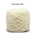 thumbnail image 4 of Yarn Ball Soft Warm Knitting Velvet Yarns 2-Strand Crocheting Thread for Scarf Cardigan, Cream Yellow, 4 of 7