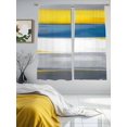thumbnail image 3 of Retro Stripe Sheer Curtains 72 Inches Long 2 Panels Yellow Blue Grey Gradient Light Filtering Semi Sheer Window Curtains Drapes for Bedroom Living Room 52"x72", 3 of 7