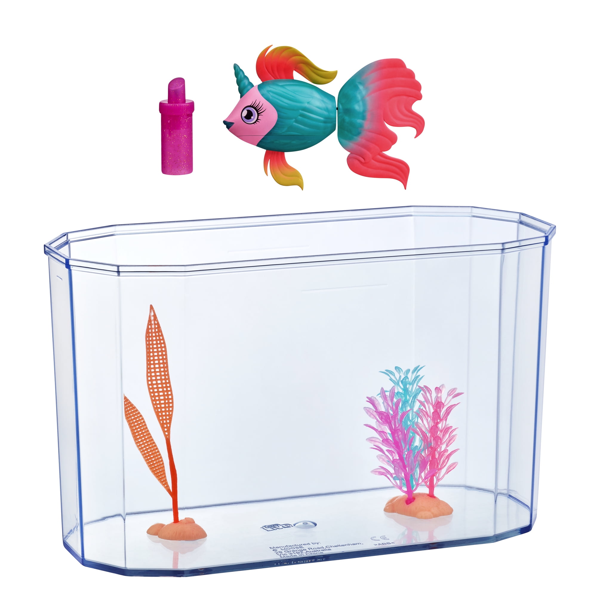 Little Live Pets, Lil' Dippers Fish and Tank: Fantasea, Interactive Toy Fish & Tank , Magically Comes Alive in Water, Feed and Swims like A Real Fish, Toys for kids, Ages 5+