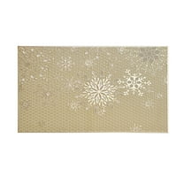 WEGFTDUOP Solid Color Snowflake PVC Placemat 45×30 cm Gold – Christmas Winter Table Mat
