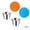 Orange+blue, variant on CSCHome 2 PCS Sauce Cups with Silicone Lid Waterproof and Dustproof Dipping Sauce Cups Individual Round Condiment Cups