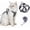 Grey, variant on Cat Harness and Leash Set with Holder Compatible with AirTag, Upgraded Escape Proof Adjustable Vest Lead for Large Cat Small Dog Walking, Soft Breathable Mesh Jacket with Reflective Strips