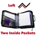 thumbnail image 4 of Case-it The Z Shape Zipper Binder - Two Binders in One - Double Sided 1.5 Inch D-Ring - Multiple Pockets - 500 Page Capacity - Comes with Shoulder Strap, Jet Black Z-176, 4 of 10