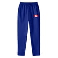 thumbnail image 3 of Npasoilc Casual Sweatpants for Men Solid Color Drawstring Waist Elastic Leather Label Straight Sport Trousers,Blue, 3 of 3