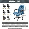 thumbnail image 7 of HELLHERO Butterfly Print Office Chair Cover, Spandex Removable Stretchable Desk Chair Covers 1 Piece, Rotating Chairs Slipcover Dustproof Blue, 7 of 7