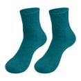 thumbnail image 1 of Dyfzdhu Womens Autumn Winter Thick Wool Socks Solid Color Casual Medium Tube Thermal Socks, 1 of 2