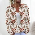 thumbnail image 2 of Auroural Cardigans for Women Trendy Ladies' Casual Printed Knitted Cardigan with Button Up Jacket and Top, 2 of 5