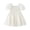 White, variant on Girls Dresses Puff Sleeve Solid Color Princess Kids Outfits
