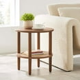 thumbnail image 2 of Coffee Sofa Side Table, Walnut, Wood, Round, Living Kitchen Cafe Bistro Hospitality Restaurant, Modern Contemporary HB34895, 2 of 7