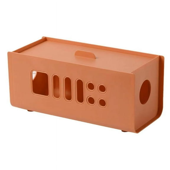 Cable Organizer Box for Desk - Electric Socket Storage, Power Cord Holder, Desktop Plug-in Board Management A