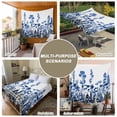 thumbnail image 6 of Blue Flowers Small Tapestry for Bedroom Wall Hanging Tapestry, Simple Spring Ombre Botanical Floral Ceiling Backdrop Tapestries Poster Blanket Wall Decor for Teens Room Living Room Dorm 23" x 28", 6 of 8