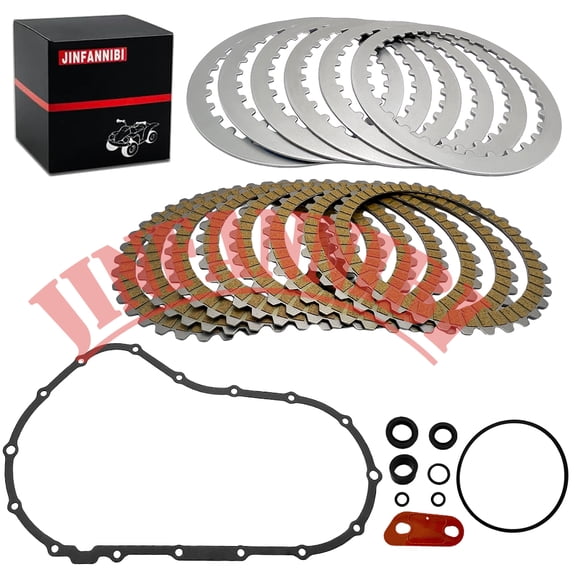 Clutch Friction Plates & Primary Cover Gasket Kit for Harley Davidson Sportster 883 1200 XL883 XL1200 (2004-2022) |37911-90 37913-90 34955-04